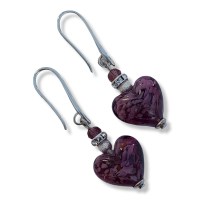MVE141014-Krystal-Rocks-Murano-Heart-Earrings-Burgundy-14mm