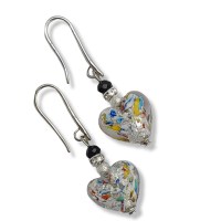 MVE141016-Krystal-Rocks-Murano-Heart-Earrings-Clear-Multi-Silver-14mm