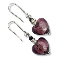 MVE141022-Krystal-Rocks-Murano-Heart-Earrings-Plum-Foil-14mm