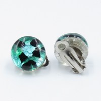 MVEC1005-Krystal-Rocks-Authentic-Murano-Glass-Clip-Earrings-Green-Black-Silver-2